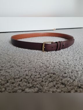 Vintage Coach 5800 Burgundy Leather Brass Buckle Belt US Made Size 40